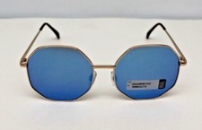 FosterGrant CaliBlue FGX INT Gold Geometric Womens Sunglasses 100 UV 38566CAL712