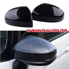 For  Fit Jazz 2014-2018 Carbon Fiber Style Side Rearview Mirror Cover Cap