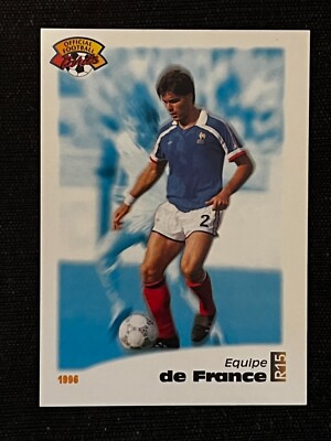 CARD PANINI OFFICIAL FOOTBALL 1996 CARDS MANUEL AMOROS FRANCE #  R15 RARE