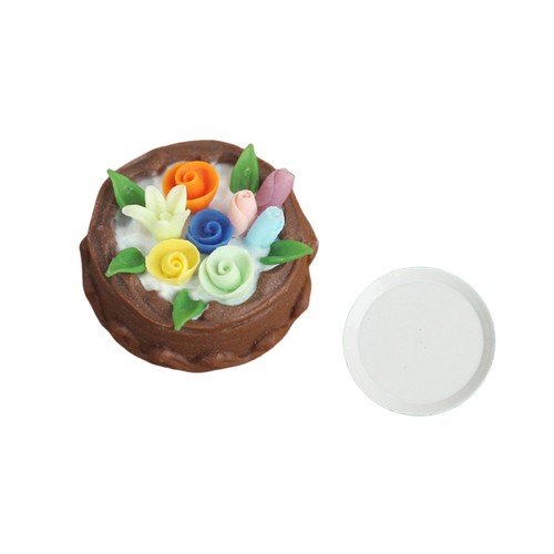 1 Set Dollhouse Cake Anti-crack Decoration Miniature Food Play Cake Toy Smooth - Picture 15 of 15