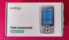 NURSAL TENS Unit Massager Model AS1080 Rechargeable Pain Relief Device