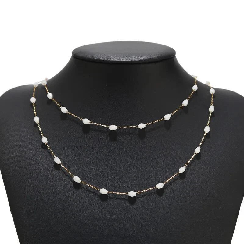 3 метра крошечные золотые цепи из нержавеющей стали стекла кристалл бисер цепочка - Изображение 2 из 4