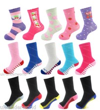 Girls Boys Socks 5 Pairs Childrens Cotton Lycra Coloured Short Ankle Fashion