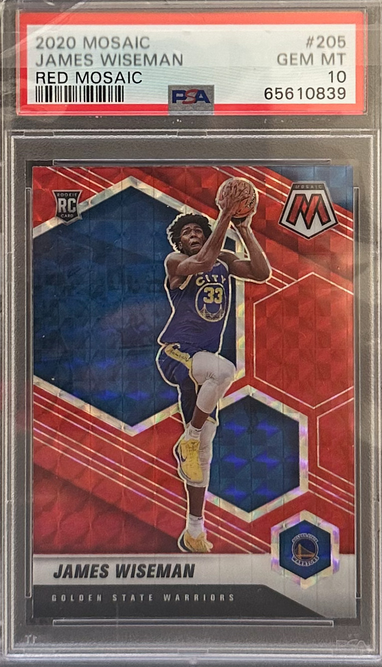 2020 Panini Red Mosaic James Wiseman #205 RC PSA 10 GEM MINT
