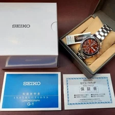 SEIKO SPIRIT SBTQ045 Chronograph Men's Watch Dial Color Red Limited Model NEW