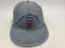 Vintage Chevron Chinchaga Plant Expansion Strapback Adjustable Hat Cap Gas Oil