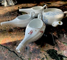 VINTAGE PORCELAIN INVALID - INFANT FEEDERS  Collection of 4