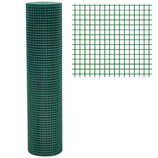 Rete Plastificata per Recinzioni Elettrosaldata H 50 60 80 100 cm Verde 25MT