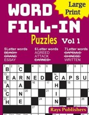 Large Print Word Fill-In Puzzles