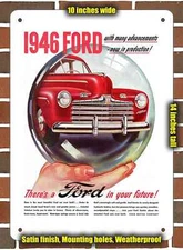 Metal Sign - 1946 Ford In Production - 10x14 inches