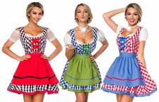 Trachten-Minidirndl Dirndl mit Schürze Mini-Dirndl Set kariert Oktoberfest 