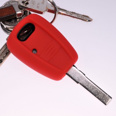 Schlüssel Hülle Silikon Cover RED für FIAT Panda Brava Bravo Punto Stilo