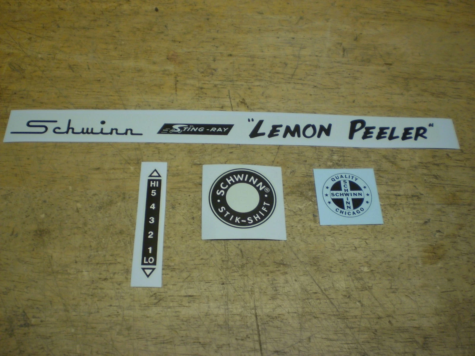 Schwinn Approved Stingray Lemon Peeler Krate Bicycle Decal Set W/ Shifter Decals