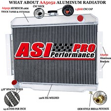3-Row Aluminum Radiator Fits 72-86 JEEP CJ5 C...