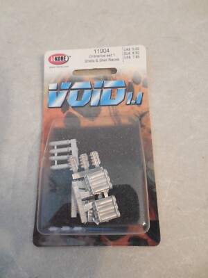 VOID, ORDNANCE SET 1 SHELLS & SHELL RACKS #11904, I-KORE METAL, NIB!