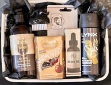 MENS  BIRTHDAY GIFT BASKET LYNX, BEARD, GROOMING LINDT LINDOR FOR HIM