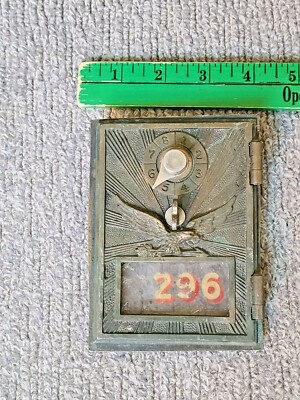Vintage Eagle US Post Office Box Door Front