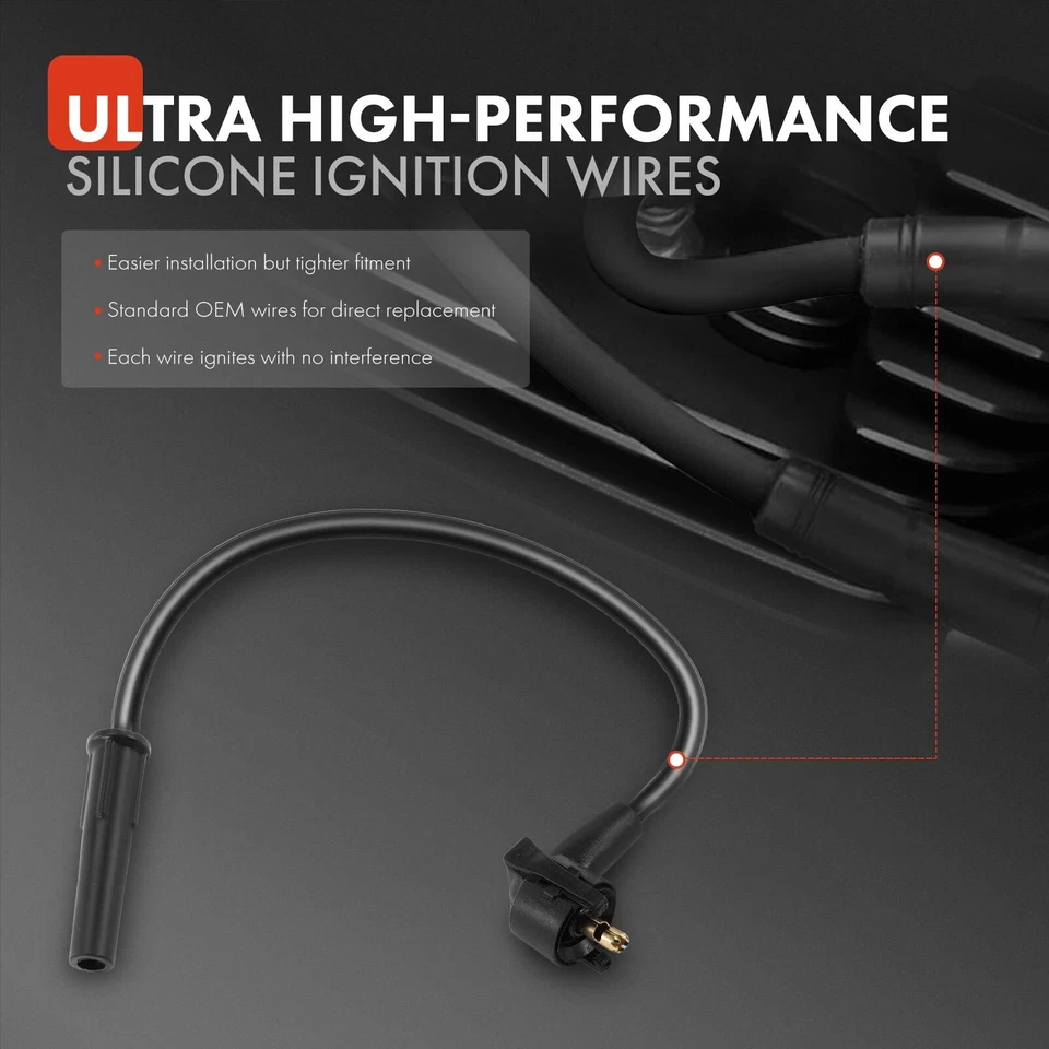 8 juegos de cables de bujía para Ford Mustang 91-93 Ranger 89-94 Mazda B2300 1994 2,3 L Foto 3 de 4