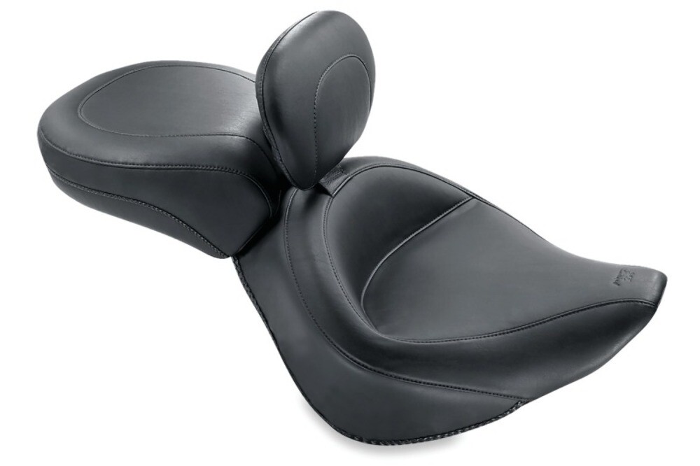 Mustang Motorcycle Wide Touring Recessed Passenger Seat for 