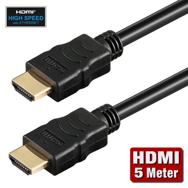 Hdmi Kabel - High Speed With Ethernet, 3D 4K Uhd, Vergoldet, Hochwertig - 5 M-image