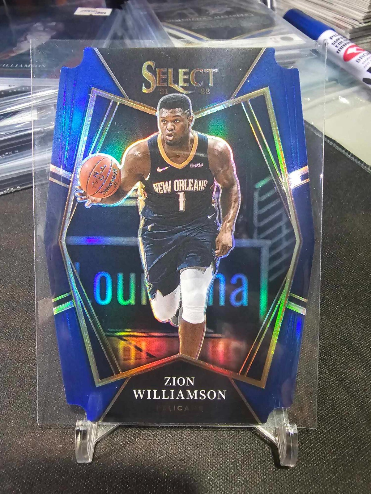 2021-22 Panini Select Zion Williamson #191 Blue Die-Cut 183/249!