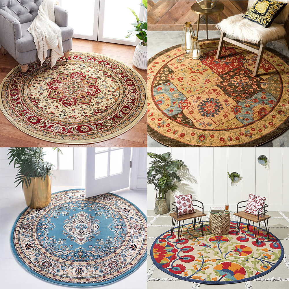 Round Soft Modern Rug Living Room Bedroom Rug Floor Kitchen Mat Round Rugs eBay