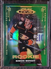2021-22 Stature SIMON BENOIT Green Rookie! #112 105/149 Anaheim Ducks!
