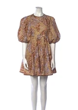 NEW Zimmermann Mini Dress Linen Size AU 0
