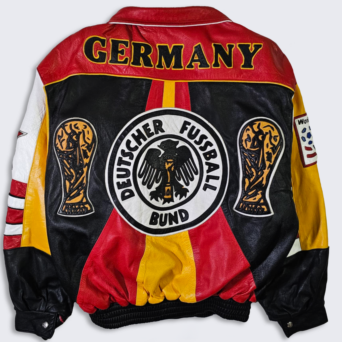 Germany Vintage 90s Jeff Hamilton World Cup Soccer Leather Germany Vintage 90s Jeff Hamilton World Cup Soccer Leather