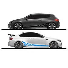 Car Side Body Graphics Decor Sticker Door Racing Stripe Vinyl Decals 220x25cm