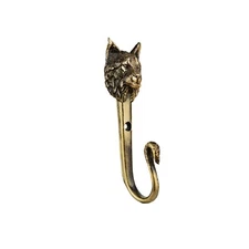 Lynx brass hook, brass clothes hook, wall bag hook, decorative wall towel hooks.