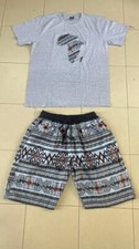 African print men's shorts and T-shirts-cotton-in sizes L,M,S