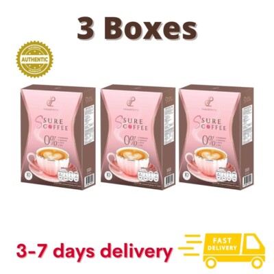 3x S Sure Coffee Weight Management No Sugar LowCal Detox Diet No Transfat Burn