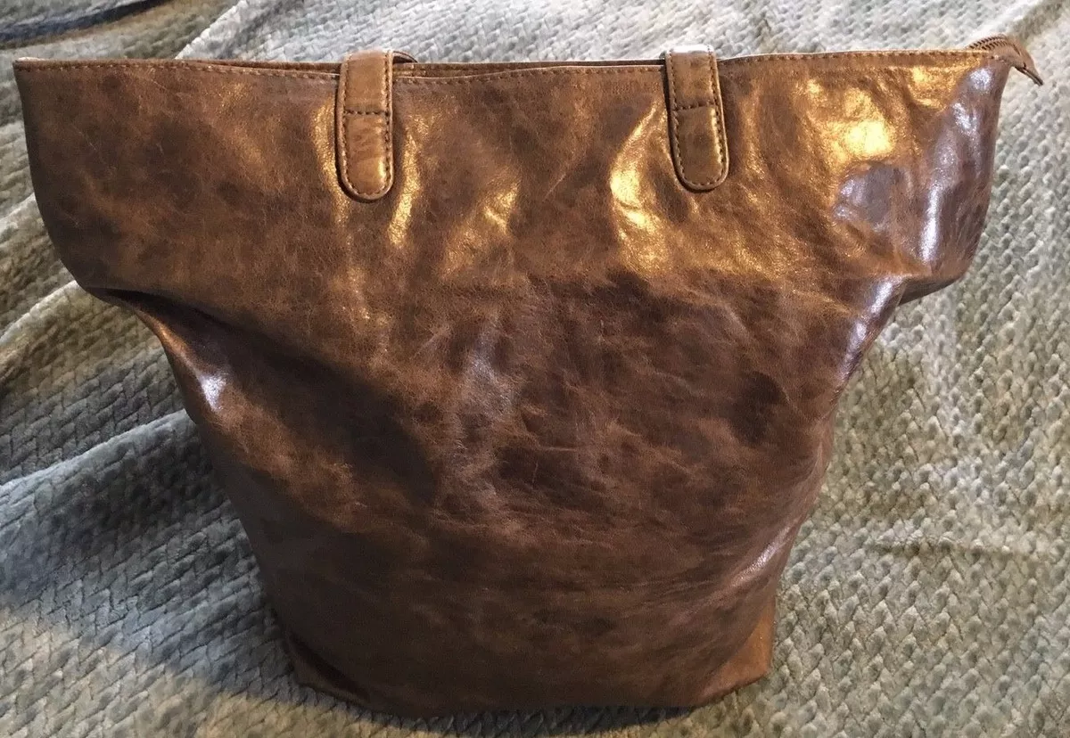 LATICO Olive Brown Green Light Weight North South Tote Purse Bag NEW no tag
