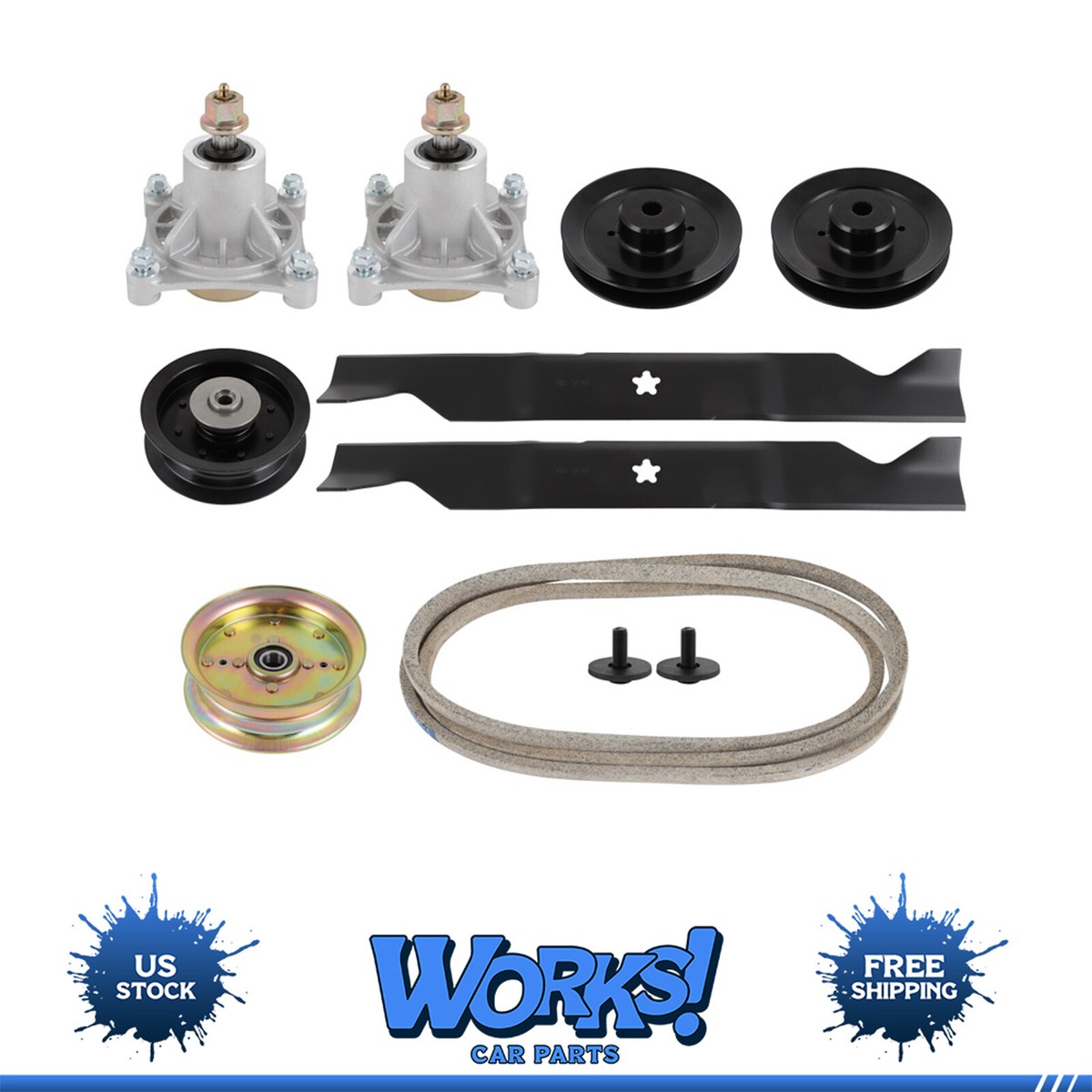 Deck Rebuild Kit Blade Spindle Belt for Husqvarna 46 Inch RZ4623