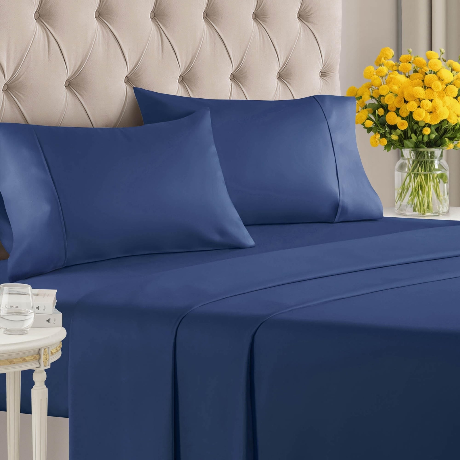 400 Thread Count Cotton - King Size Sheet Set - 100% Cotton Sheets - 400-Thre...