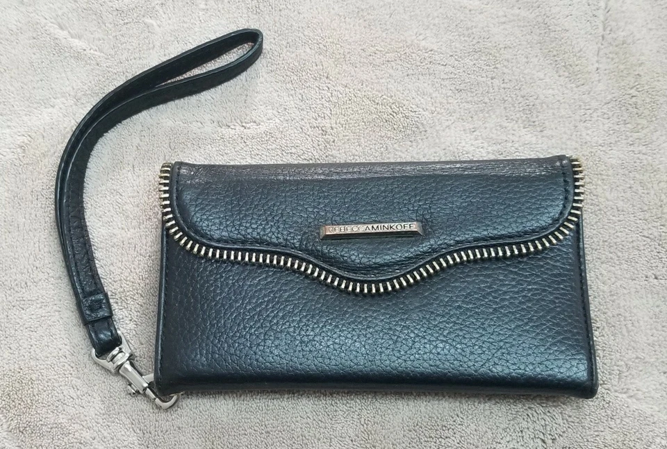 REBECCA MINKOFF Leather Phone Black Tech Wristlet Case for 4.7 inch screen $130 - Image 3 of 4