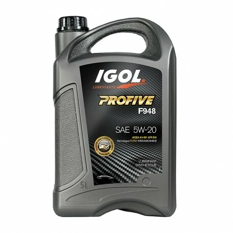 5x Litre Huile Moteur Igol Profive F948 5W20 ACE A1/B1 API SN Ford WSS-M2C948-B