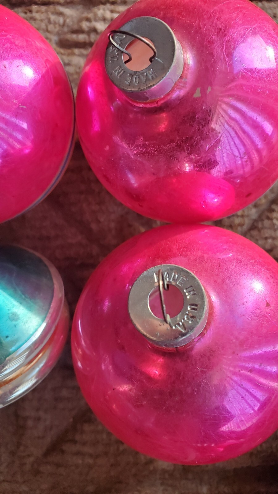 Lot of 12 Vintage mercury Glass Christmas Ornaments Some are Shiny