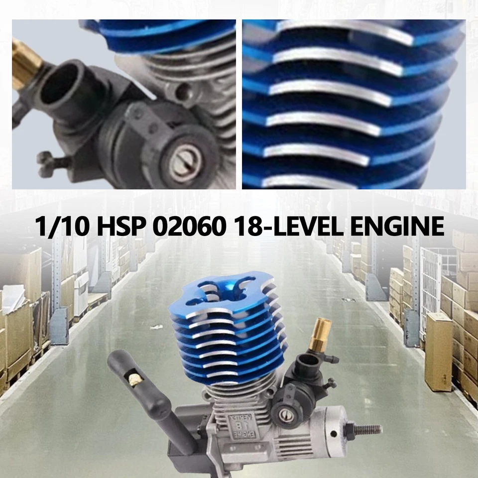 02060 VX18 Engine 2.74cc 1.0hp Pull Starter for F 1/10 RC Nitro Car Buggy RedcFU - Image 4 of 4