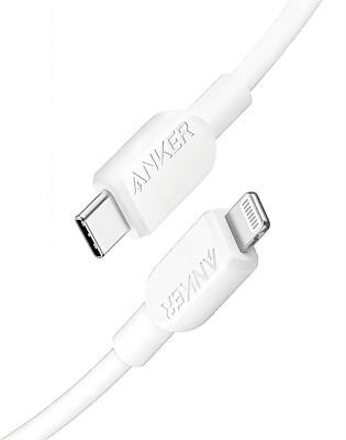 Anker 0.9m 310 USB C auf Lightning Kabel MFi certified für iPhone 14/13/12 Weiß