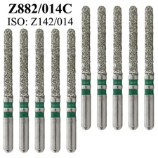 Dental Zirconia Cutting Diamond Bur Round End Cylinder Coarse FG Burs Z882-014C