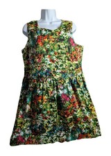 Joe Browns Floral Print Dress Uk 18 38 Inch Length Multi Color Cotton Stretch