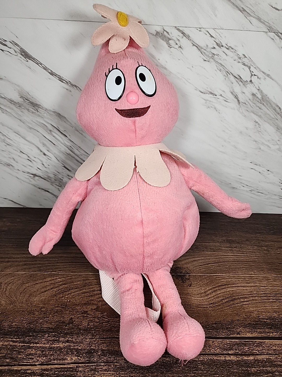 ともニャンФωФ Yo Gabba Gabba FOOFA Plush Pink Backpack Stuffed Animal Bag Zip