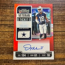2023 Panini Contenders Jalen Tolbert Veteran Ticket FOTL Red Zone Auto #CTA-JTO