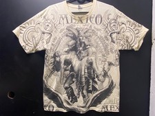 Rare Vintage Yazbek Mexico All Over print T-Shirt size XL heavy weight quality