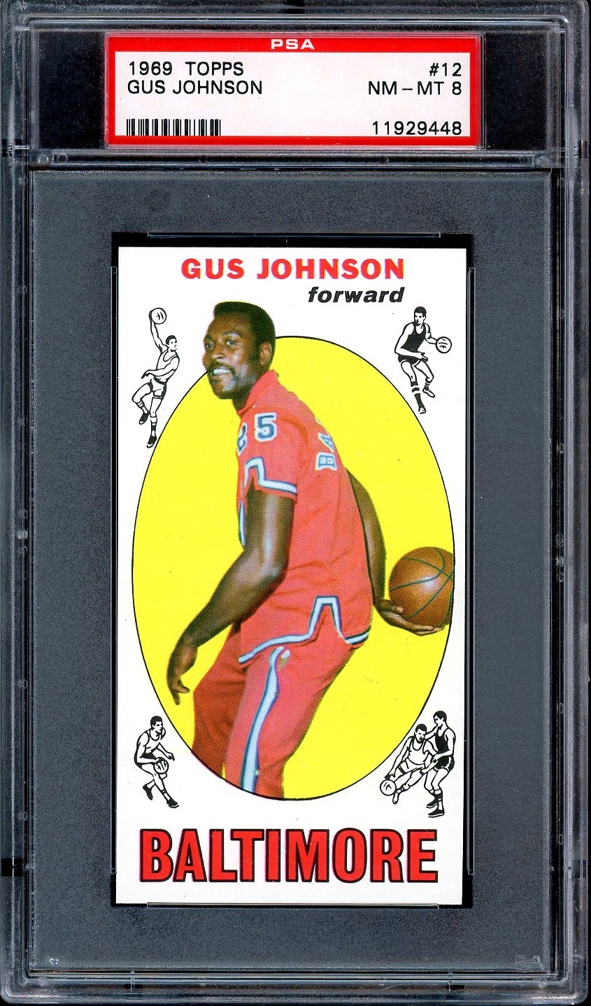 1969-70 Topps #12 Gus Johnson PSA 8