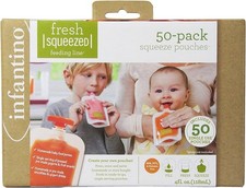 Disposable Squeeze Pouches, Baby Food Pouches for Portable Homemade Semi-Solid