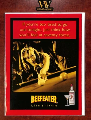 Beefeater Gin Vintage Print Ad - Just Think How You'll Feel At Seventy Three - Image 1 of 2