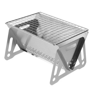 Folded Portable Stainless Steel Grill Rack Camping Barbecue Rack Outdoor
